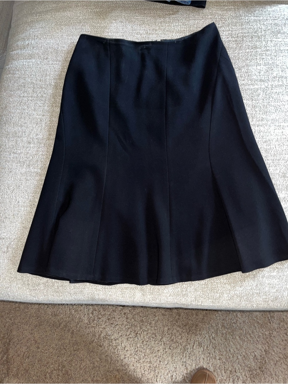 Ann Taylor Black A-Line Panel Skirt